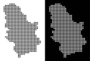 Noktalı Sırbistan harita