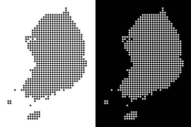 piksel Güney Kore Haritası