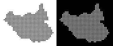 Piksel Güney Sudan Haritası