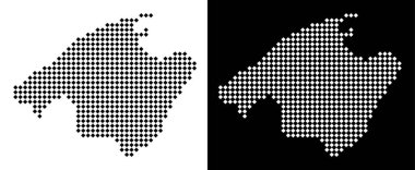 Piksel İspanya Mallorca ada Haritası