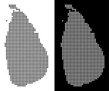 Piksel Sri Lanka ada Haritası