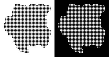 Noktalı Surinam Haritası