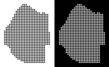 Noktalı Svaziland Haritası