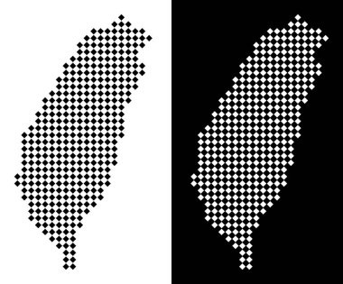 Piksel Tayvan ada Haritası