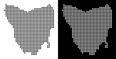 Piksel Tazmanya Adası Haritası