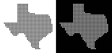 Noktalı Texas harita