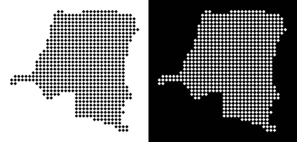 Noktalı Demokratik Cumhuriyeti Kongo Haritası