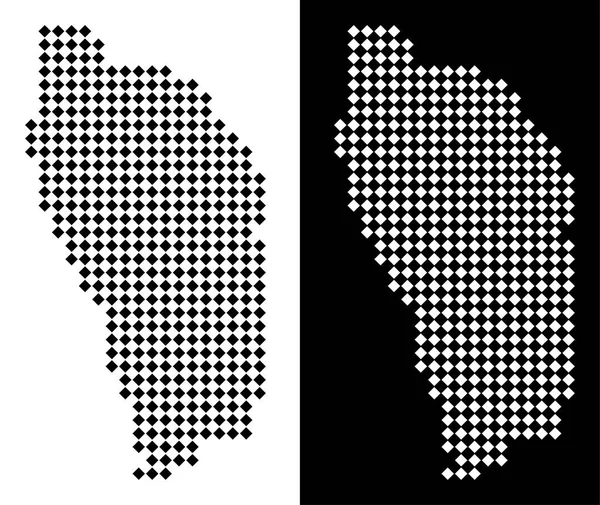 Χάρτης Ντομίνικα pixel — Διανυσματικό Αρχείο