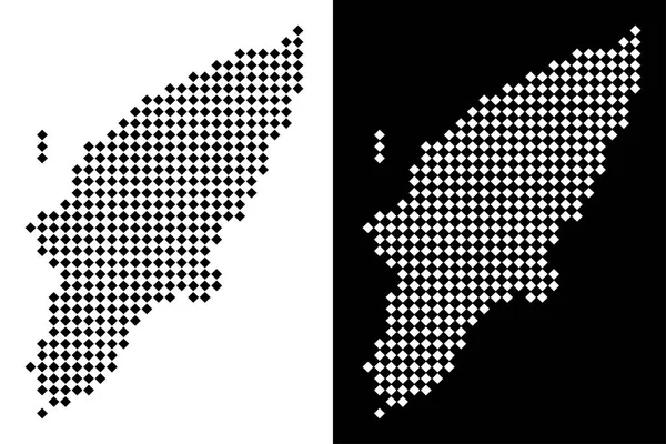 Piksel Yunan Rodos Adası Haritası