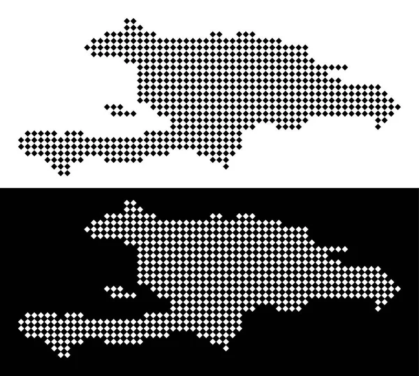 Piksel Haiti ve Dominik Cumhuriyeti Haritası