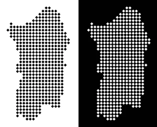 Nokta İtalyan Sardunya Adası Haritası