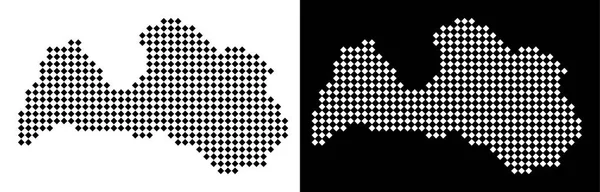 Piksel Letonya haritası