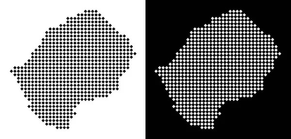 Noktalı Lesoto Haritası