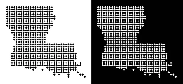 Nokta Louisiana devlet harita