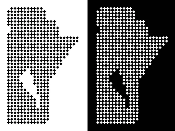 Noktalı Manitoba eyaleti harita