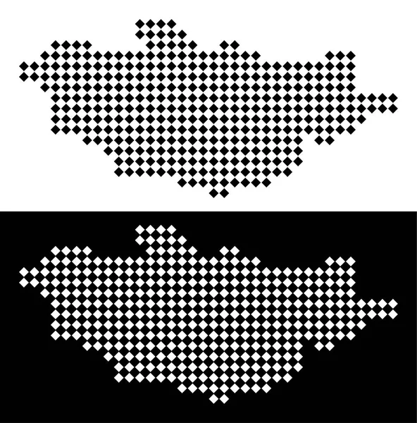 Piksel Moğolistan haritası