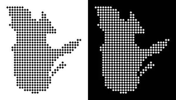 Noktalı Quebec eyaleti harita