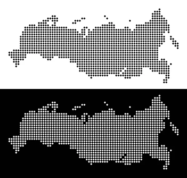 Pixel Rusland kaart — Stockvector