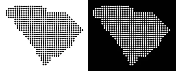 Mapa del estado de Carolina del Sur — Archivo Imágenes Vectoriales