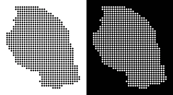 Noktalı Tanzanya Haritası