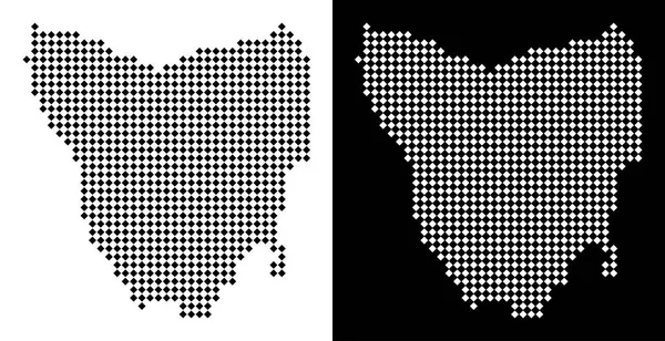 Piksel Tazmanya Adası Haritası