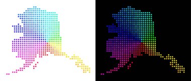 Parlak pikselli Alaska harita