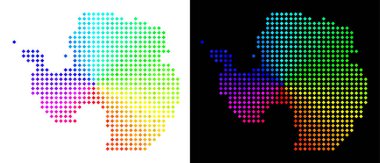 Parlak Pixelated Antarktika harita