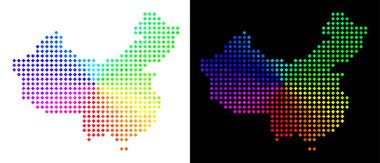 Spektrum Pixelated Çin Haritası