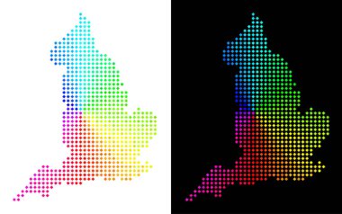 Spektral Pixelated İngiltere harita