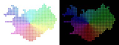 Renkli noktayı İzlanda Haritası