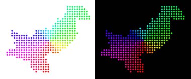 Parlak noktalı Pakistan Haritası