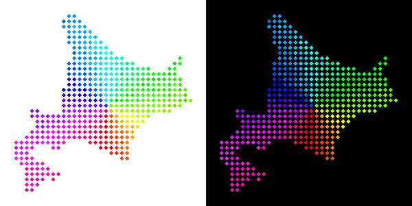Spektrum Pixelated Hokkaido Adası Haritası