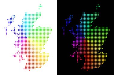 Renkli noktayı İskoçya Haritası