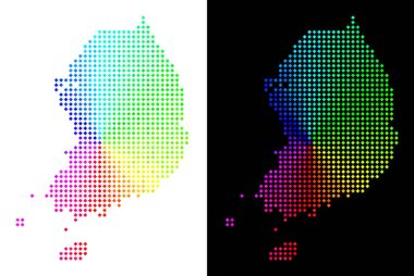 Spektrum nokta Güney Kore Haritası