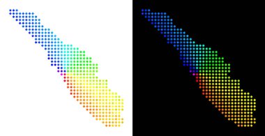 Spektral Pixelated Sumatra Adası Haritası