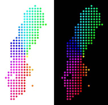 Spektral nokta İsveç harita