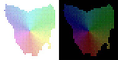 Spektrum nokta Tazmanya Adası Haritası