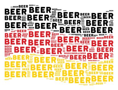 Alman bayrağı kolaj bira metinlerin sallayarak