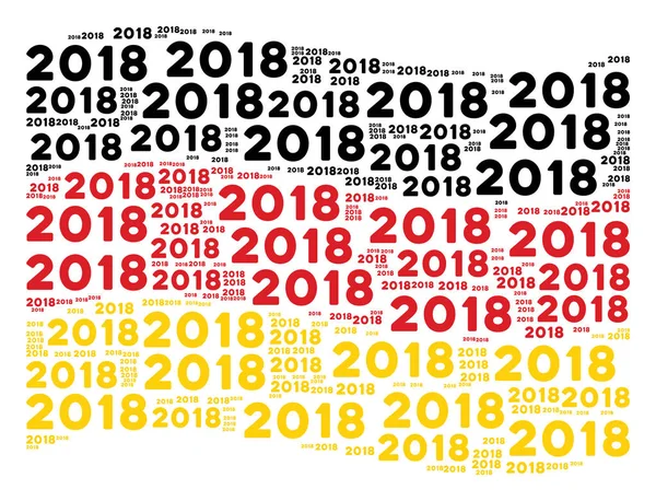 Alman bayrağı kolaj 2018 yıl metinlerin sallayarak