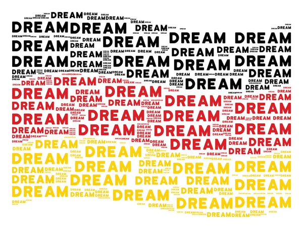 Acenando Bandeira da Alemanha Mosaic of Dream Words —  Vetores de Stock