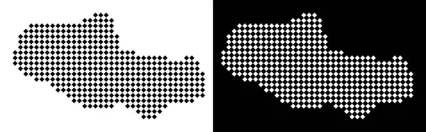 Piksel Tibet Çin bölgesi harita