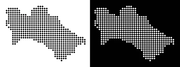 Noktalı Türkmenistan Haritası