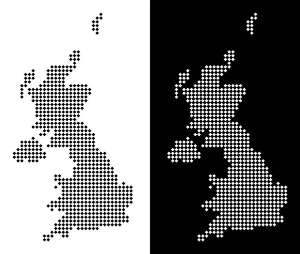 Carte du Royaume-Uni pointillée — Image vectorielle