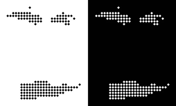 Mapa das Ilhas Virgens dos EUA pontilhado —  Vetores de Stock