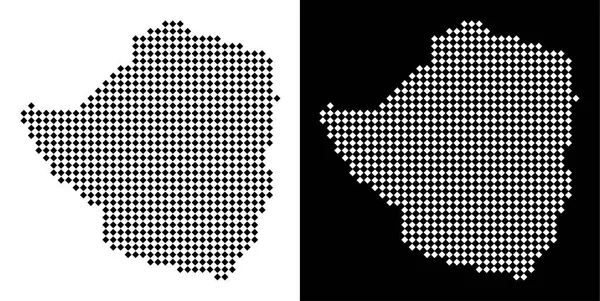 Noktalı Zimbabve Haritası