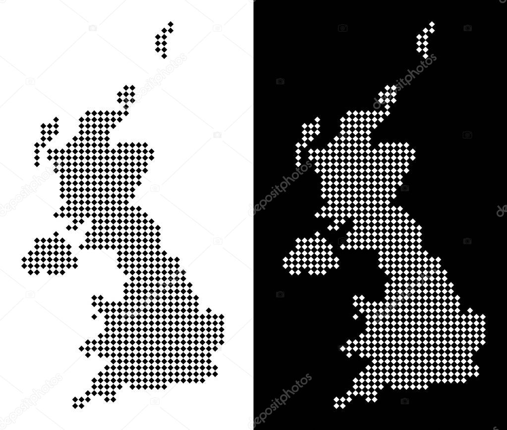 Dotted United Kingdom Map