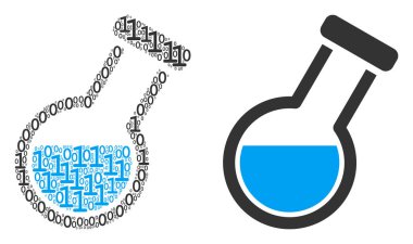 Kimya tüp mozaik ikili basamak