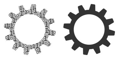 Karikatür mozaik ikili basamak