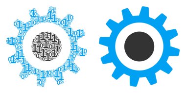 Karikatür mozaik ikili basamak