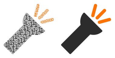 Elektrik Torch Işık kompozisyon ikili basamak